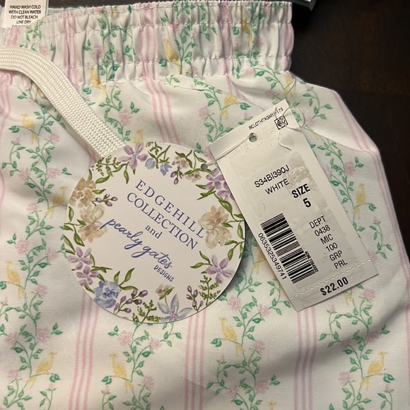 Edgehill Collection x Pearly Gates Mixed Bird/Floral Print Board Shorts - Picture 8 of 9